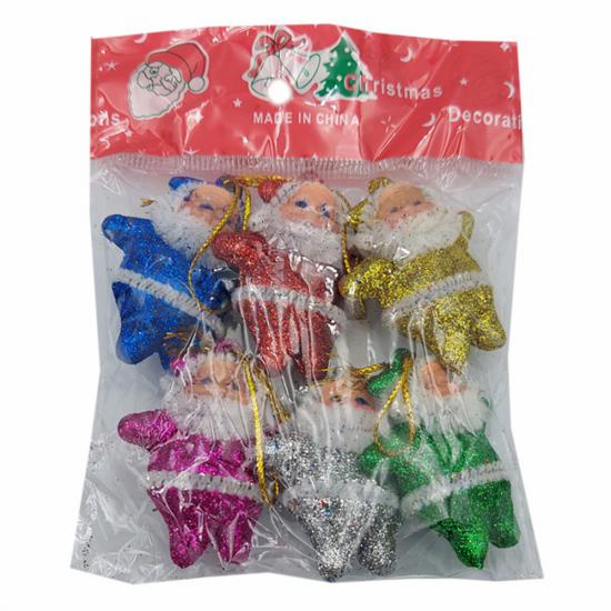 AĞAÇ SÜSÜ NOEL BABA 6LI SİMLİ