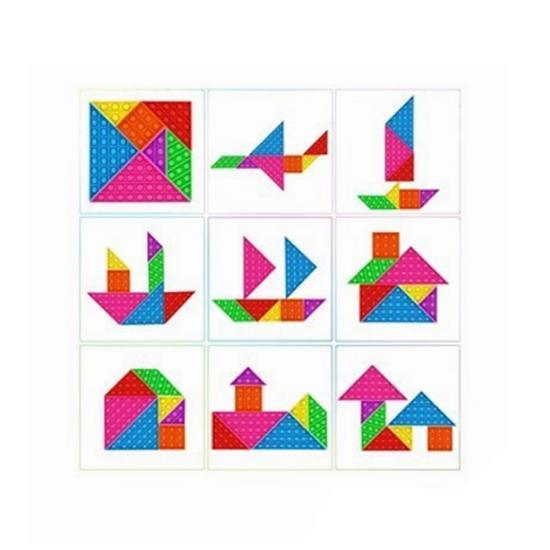 Tangram Popit Push N Pop 7pcs 20x20cm