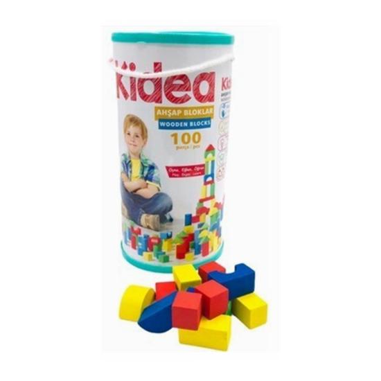 Wooden Bloks Ahşap Bloklar 100pcs
