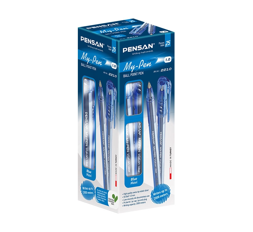 Pensan My-Pen Tükenmez Kalem 2210 Mavi 25li Pk.